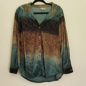 Adele Norman Velvet Ombre Top